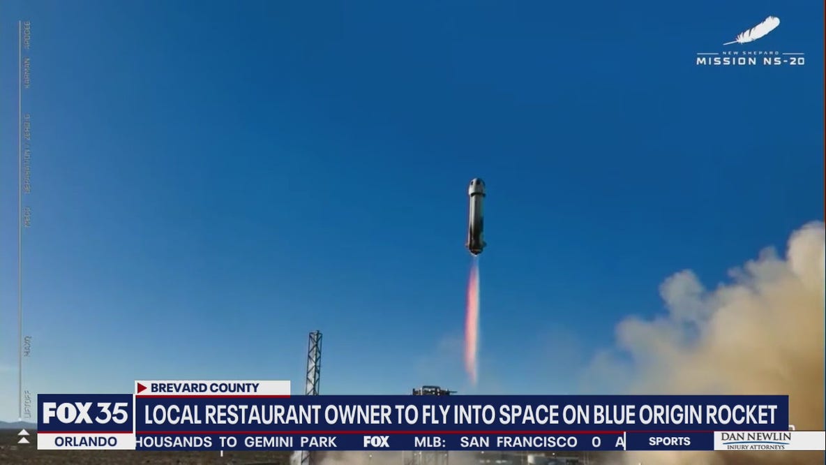 Florida restaurant owner to fly into space on Blue Origin rocket